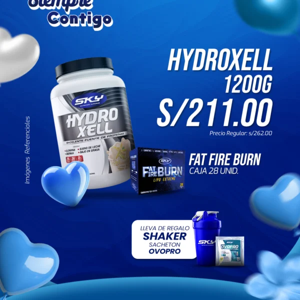 Hydroxell - 1200G + Fat Fire Burn - Caja 28 UNID.