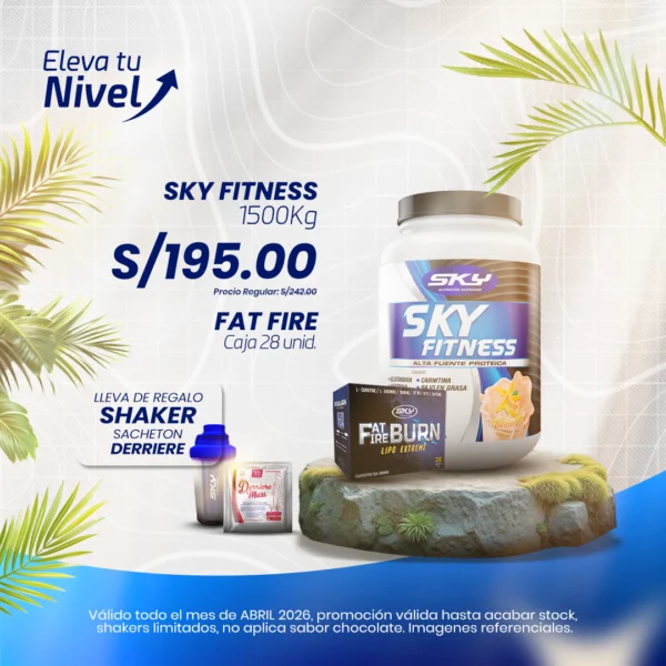 Sky Fitness - 1500g / Fat Fire - Caja 28 unidades